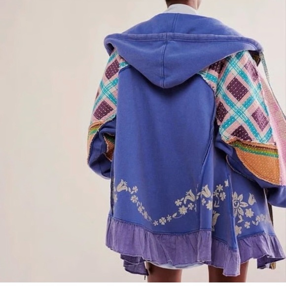Free People Patchwork Hoodie/Tunic - Picture 2 of 7
